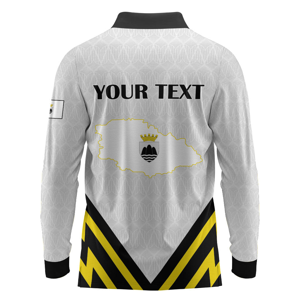 Personalised Malta Gozo Island Long Sleeve Polo Shirt Flag Inspired
