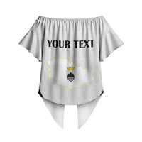 Personalised Malta Gozo Island Off Shoulder Wrap Waist Top Flag Inspired