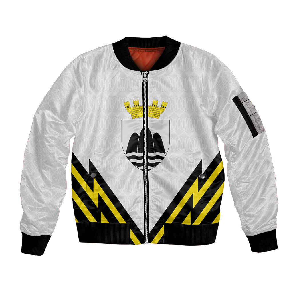 Personalised Malta Gozo Island Sleeve Zip Bomber Jacket Flag Inspired