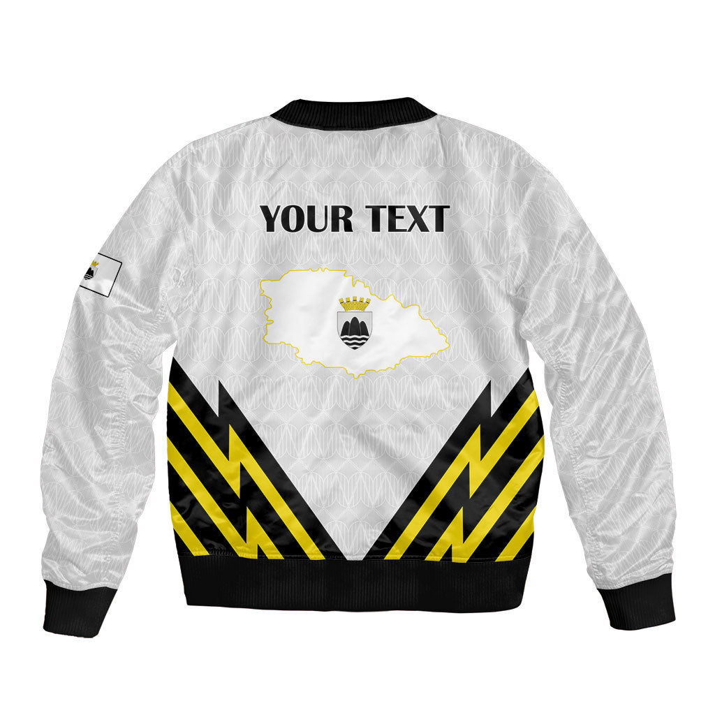 Personalised Malta Gozo Island Sleeve Zip Bomber Jacket Flag Inspired