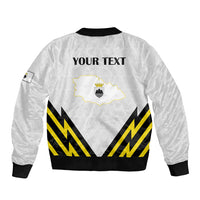 Personalised Malta Gozo Island Sleeve Zip Bomber Jacket Flag Inspired