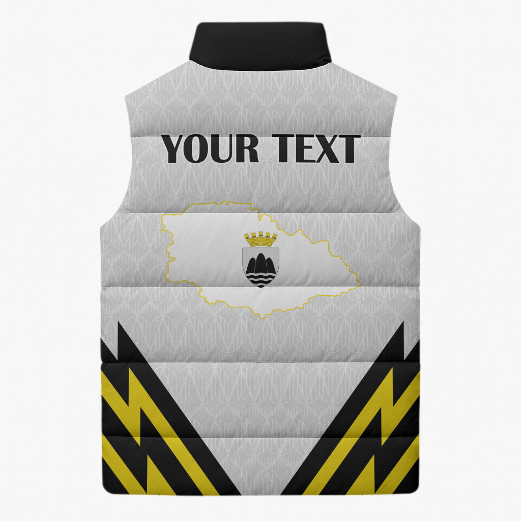 Personalised Malta Gozo Island Sleeveless Puffer Jacket Flag Inspired