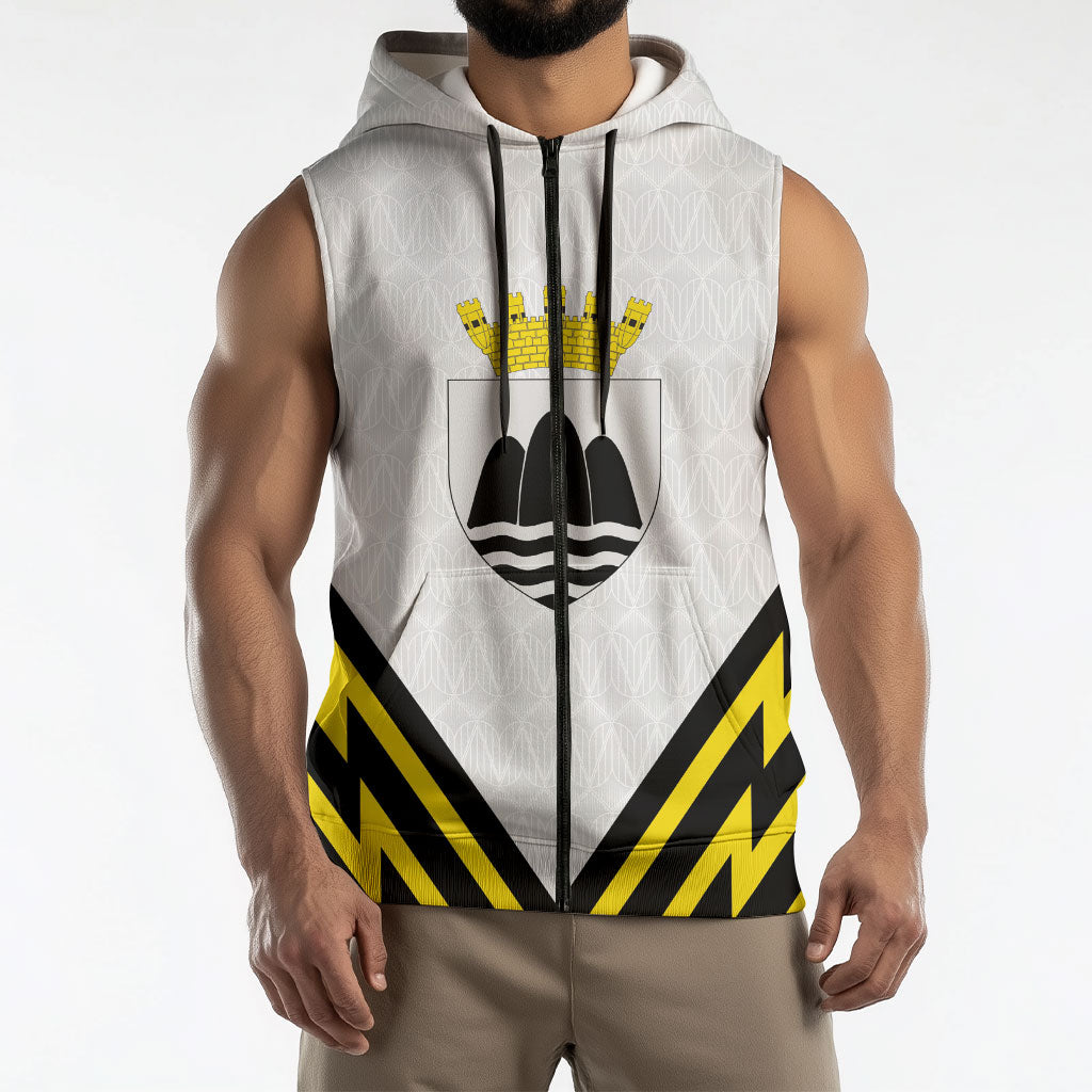 Personalised Malta Gozo Island Sleeveless Zip Hoodie Flag Inspired