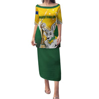 Australia Soccer Puletasi Matildas Kangaroo With World Cup Trophy 2023 Yellow Version - Wonder Print Shop