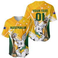 Custom Australia Soccer Baseball Jersey Matildas Kangaroo With World Cup Trophy 2023 Yellow Version - Wonder Print Shop