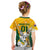 Custom Australia Soccer Kid T Shirt Matildas Kangaroo With World Cup Trophy 2023 Yellow Version - Wonder Print Shop