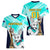 Custom Australia Soccer Women V Neck T Shirt Matildas Kangaroo With World Cup Trophy 2023 Turquoise Version - Wonder Print Shop