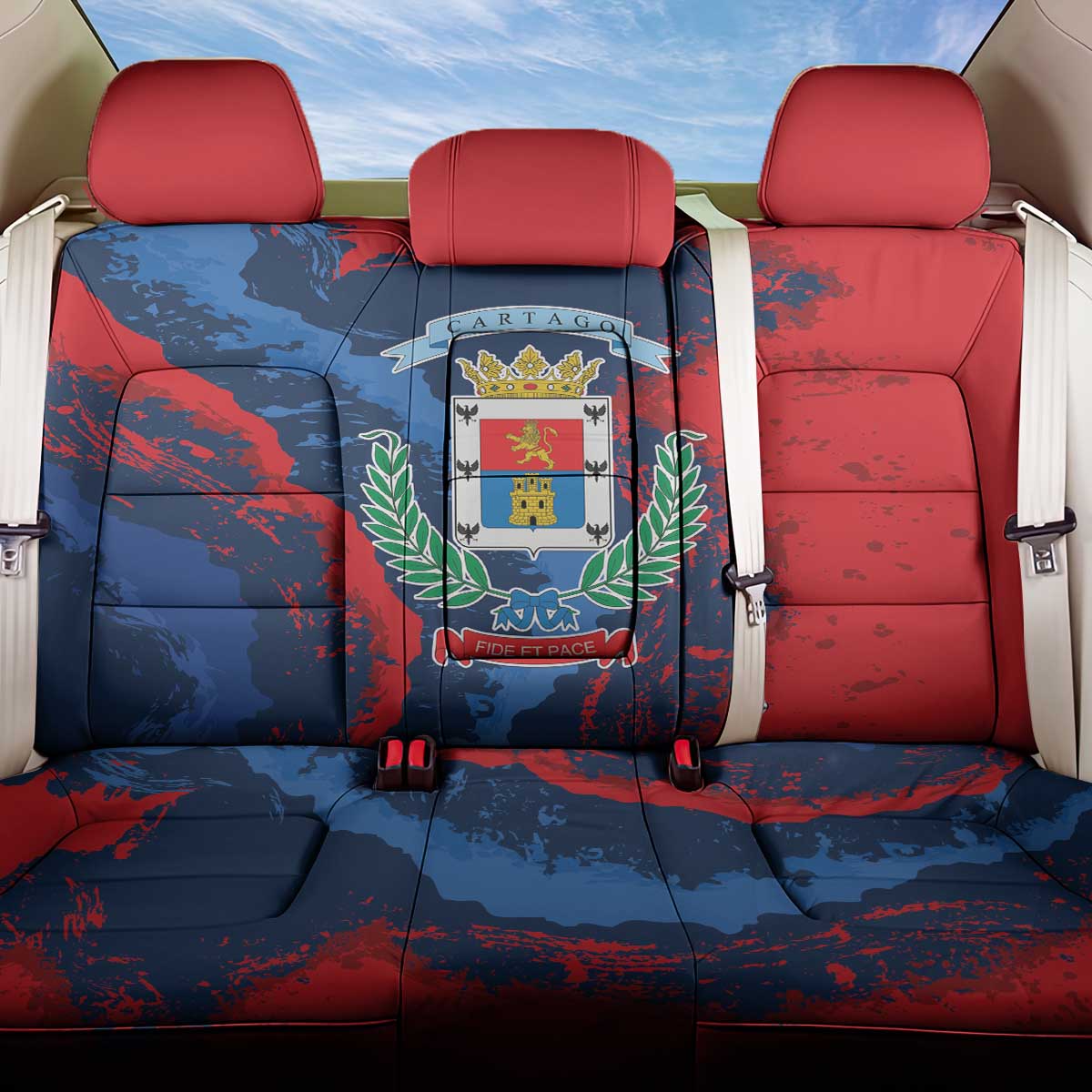 Costa Rica Cartago Province Back Car Seat Cover Brumosos Hometown - Wonder Print Shop