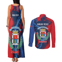 Personalized Costa Rica Cartago Province Couples Matching Tank Maxi Dress and Long Sleeve Button Shirt Brumosos Hometown - Wonder Print Shop