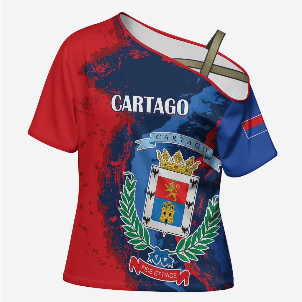 Personalized Costa Rica Cartago Province Cross Shoulder Shirt Brumosos Hometown - Wonder Print Shop