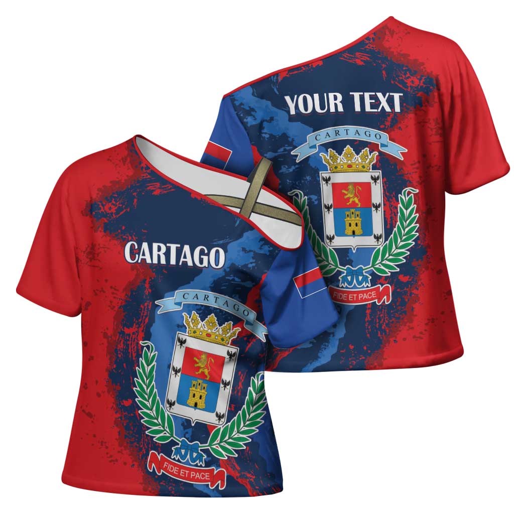 Personalized Costa Rica Cartago Province Cross Shoulder Shirt Brumosos Hometown - Wonder Print Shop