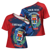 Personalized Costa Rica Cartago Province Cross Shoulder Shirt Brumosos Hometown - Wonder Print Shop