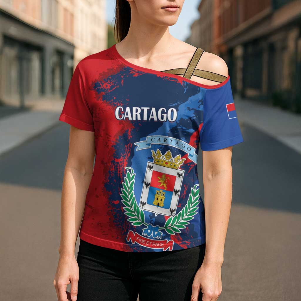 Personalized Costa Rica Cartago Province Cross Shoulder Shirt Brumosos Hometown - Wonder Print Shop