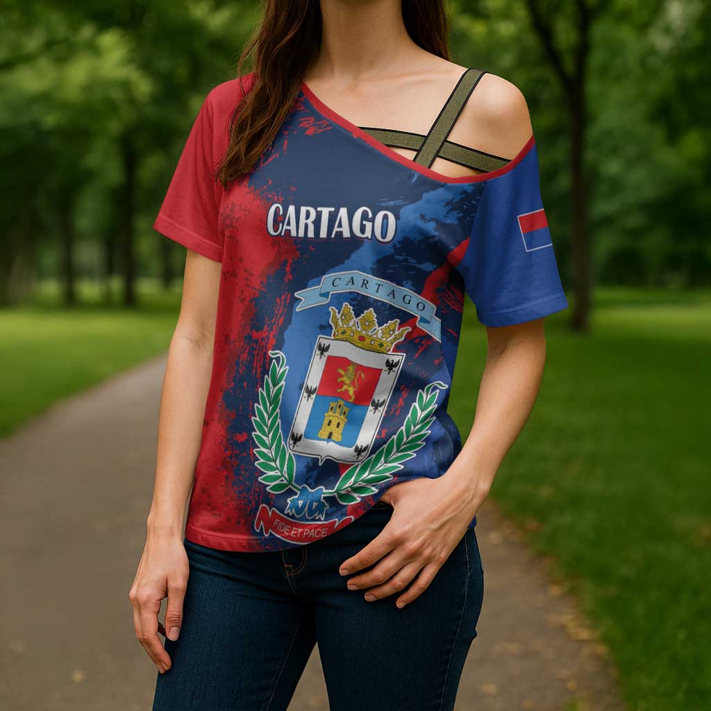 Personalized Costa Rica Cartago Province Cross Shoulder Shirt Brumosos Hometown - Wonder Print Shop