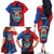 Personalized Costa Rica Cartago Province Family Matching Off The Shoulder Long Sleeve Dress and Hawaiian Shirt Brumosos Hometown - Wonder Print Shop