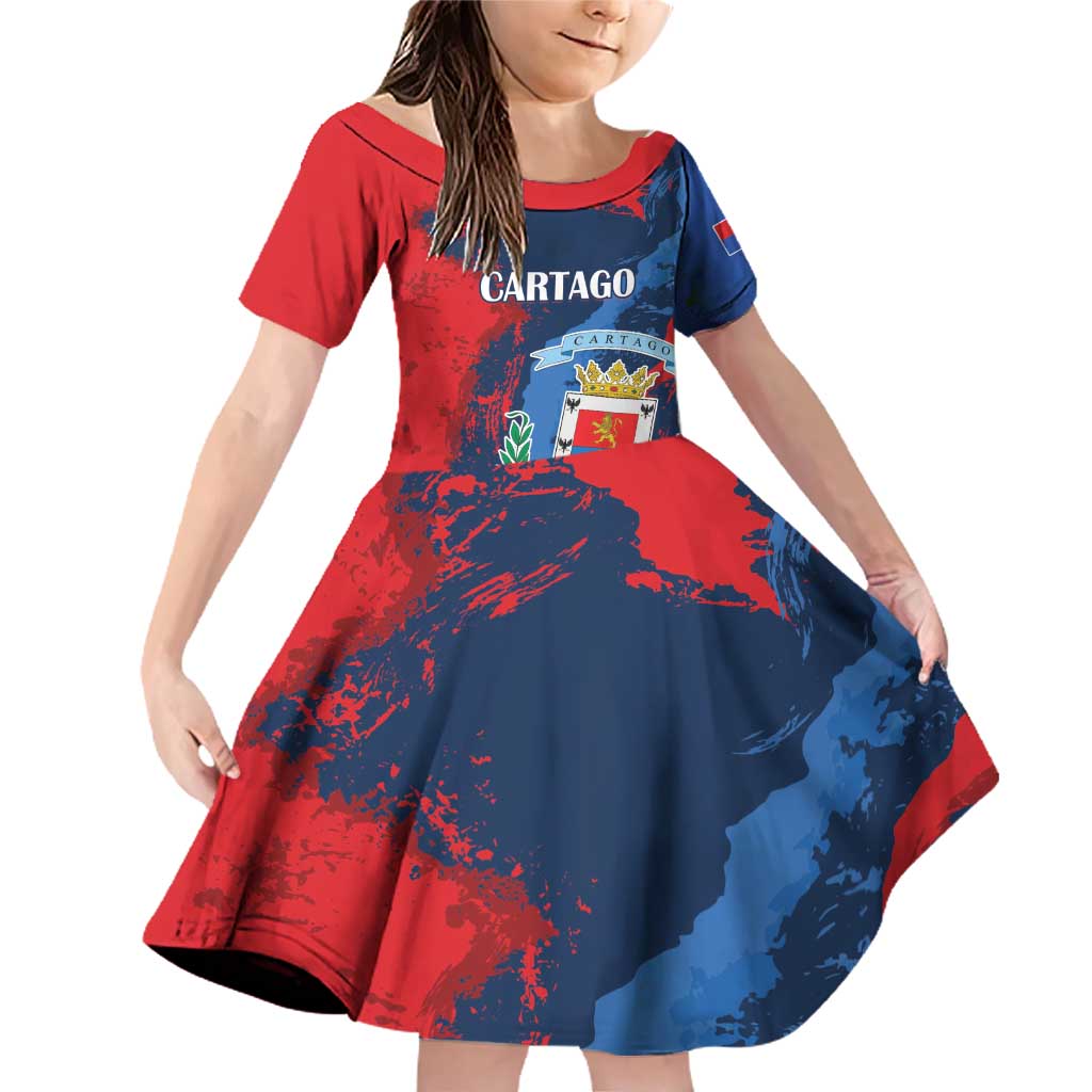 Personalized Costa Rica Cartago Province Family Matching Off Shoulder Short Dress and Hawaiian Shirt Brumosos Hometown - Wonder Print Shop