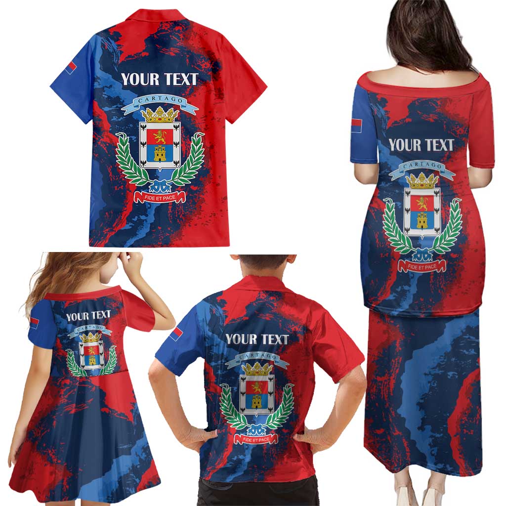 Personalized Costa Rica Cartago Province Family Matching Puletasi and Hawaiian Shirt Brumosos Hometown - Wonder Print Shop