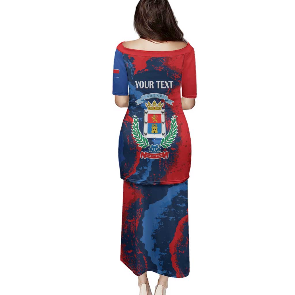 Personalized Costa Rica Cartago Province Family Matching Puletasi and Hawaiian Shirt Brumosos Hometown - Wonder Print Shop