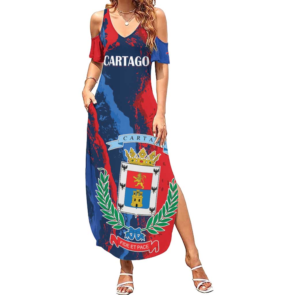 Personalized Costa Rica Cartago Province Family Matching Summer Maxi Dress and Hawaiian Shirt Brumosos Hometown - Wonder Print Shop