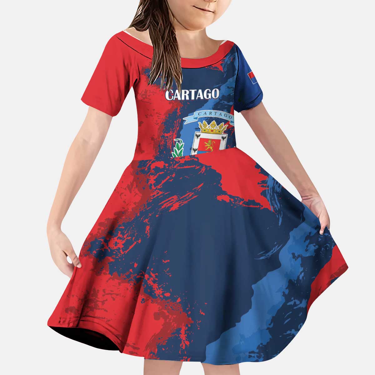 Personalized Costa Rica Cartago Province Kid Short Sleeve Dress Brumosos Hometown - Wonder Print Shop