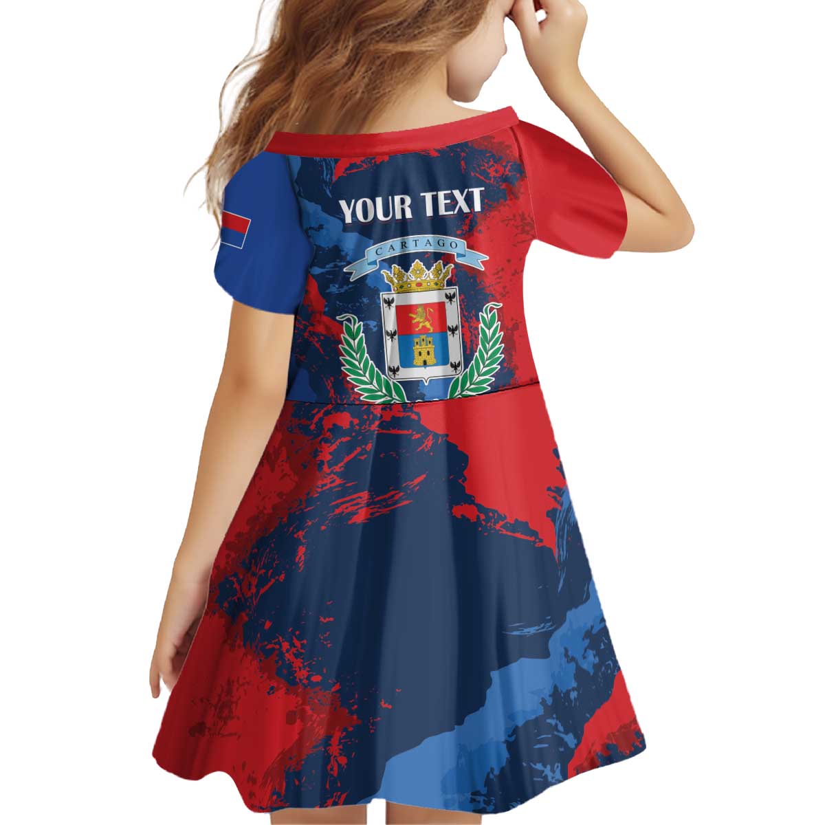 Personalized Costa Rica Cartago Province Kid Short Sleeve Dress Brumosos Hometown - Wonder Print Shop