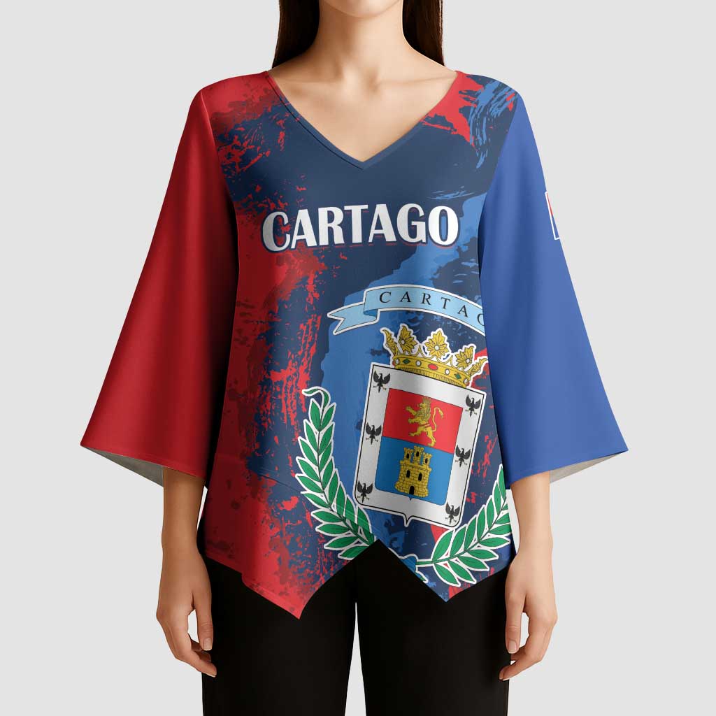 Personalized Costa Rica Cartago Province Kimono Sleeve Blouse Brumosos Hometown - Wonder Print Shop