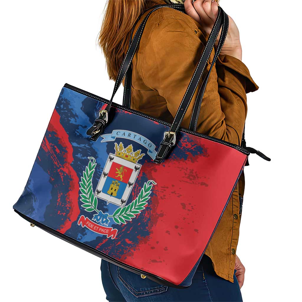 Costa Rica Cartago Province Leather Tote Bag Brumosos Hometown - Wonder Print Shop