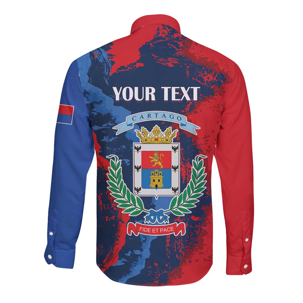 Personalized Costa Rica Cartago Province Long Sleeve Button Shirt Brumosos Hometown - Wonder Print Shop