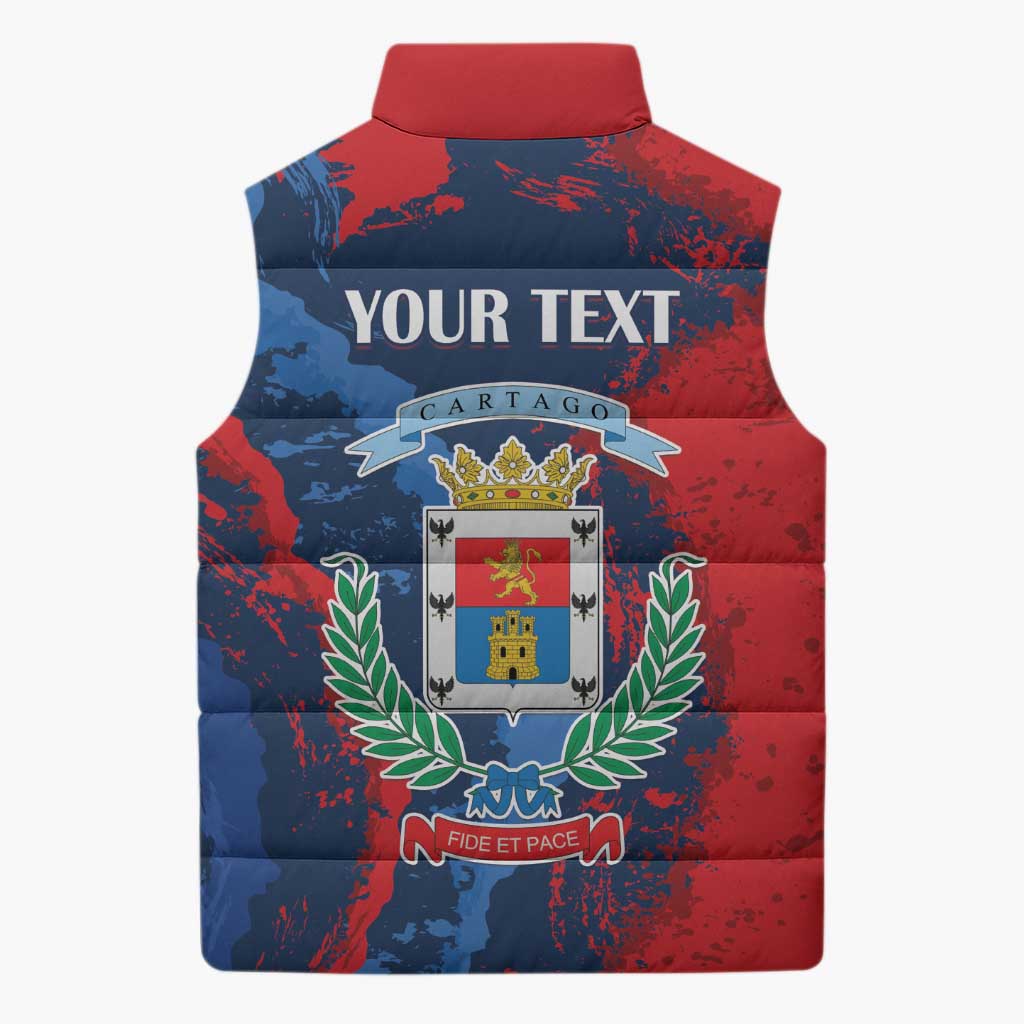 Personalized Costa Rica Cartago Province Sleeveless Puffer Jacket Brumosos Hometown - Wonder Print Shop