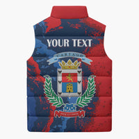 Personalized Costa Rica Cartago Province Sleeveless Puffer Jacket Brumosos Hometown - Wonder Print Shop