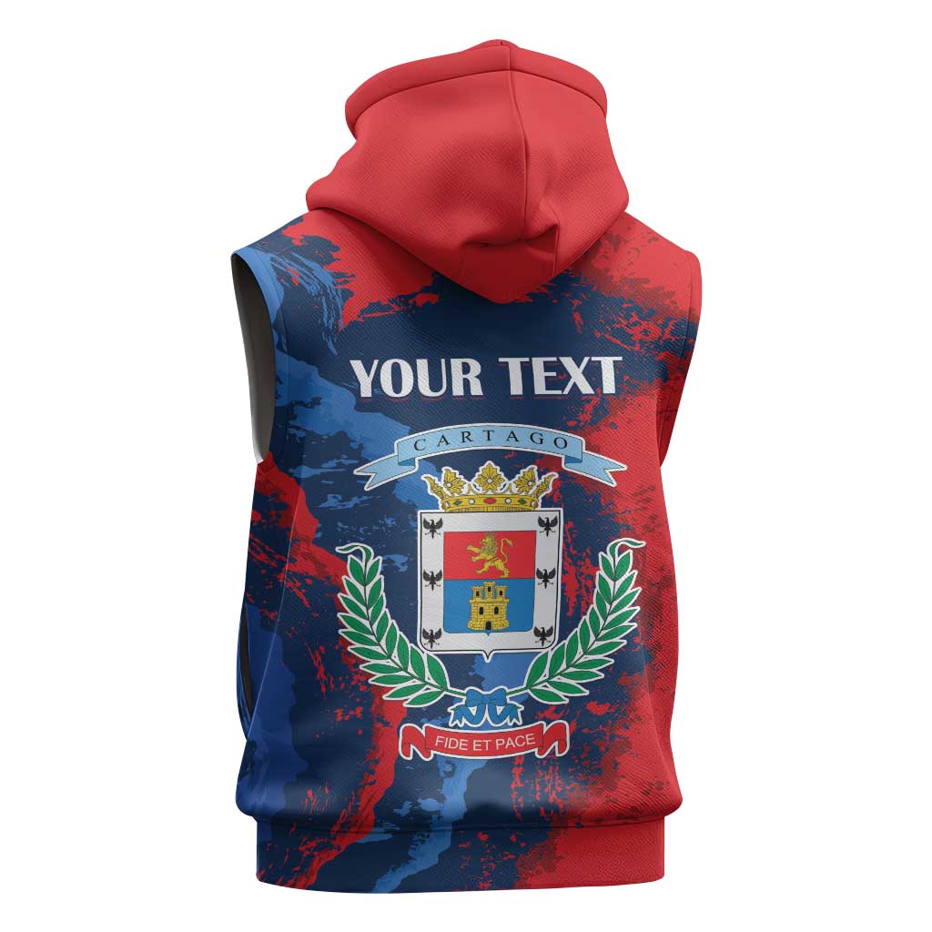 Personalized Costa Rica Cartago Province Sleeveless Zip Hoodie Brumosos Hometown - Wonder Print Shop