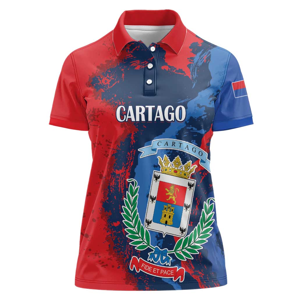 Personalized Costa Rica Cartago Province Women Polo Shirt Brumosos Hometown - Wonder Print Shop