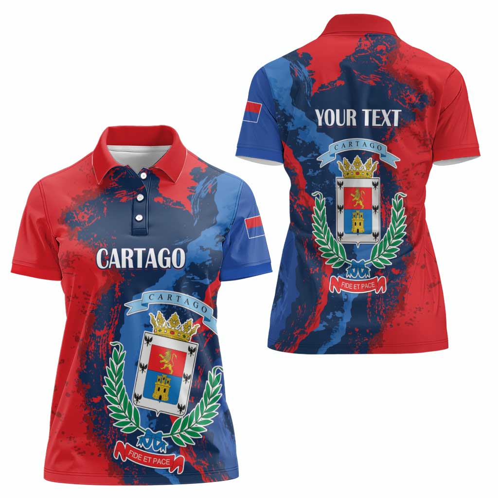 Personalized Costa Rica Cartago Province Women Polo Shirt Brumosos Hometown - Wonder Print Shop