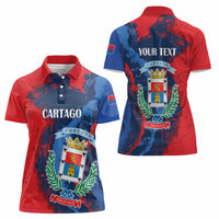 Personalized Costa Rica Cartago Province Women Polo Shirt Brumosos Hometown - Wonder Print Shop