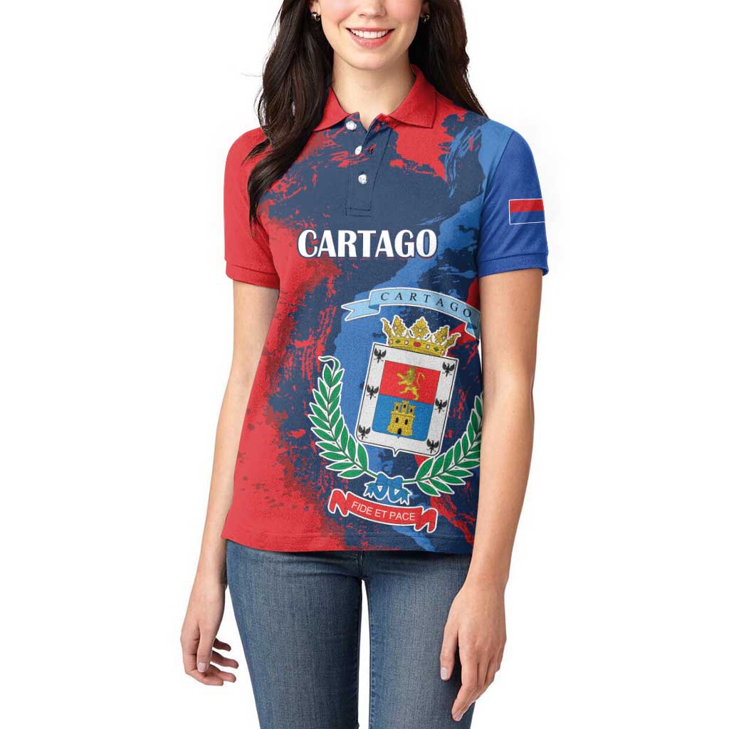 Personalized Costa Rica Cartago Province Women Polo Shirt Brumosos Hometown - Wonder Print Shop