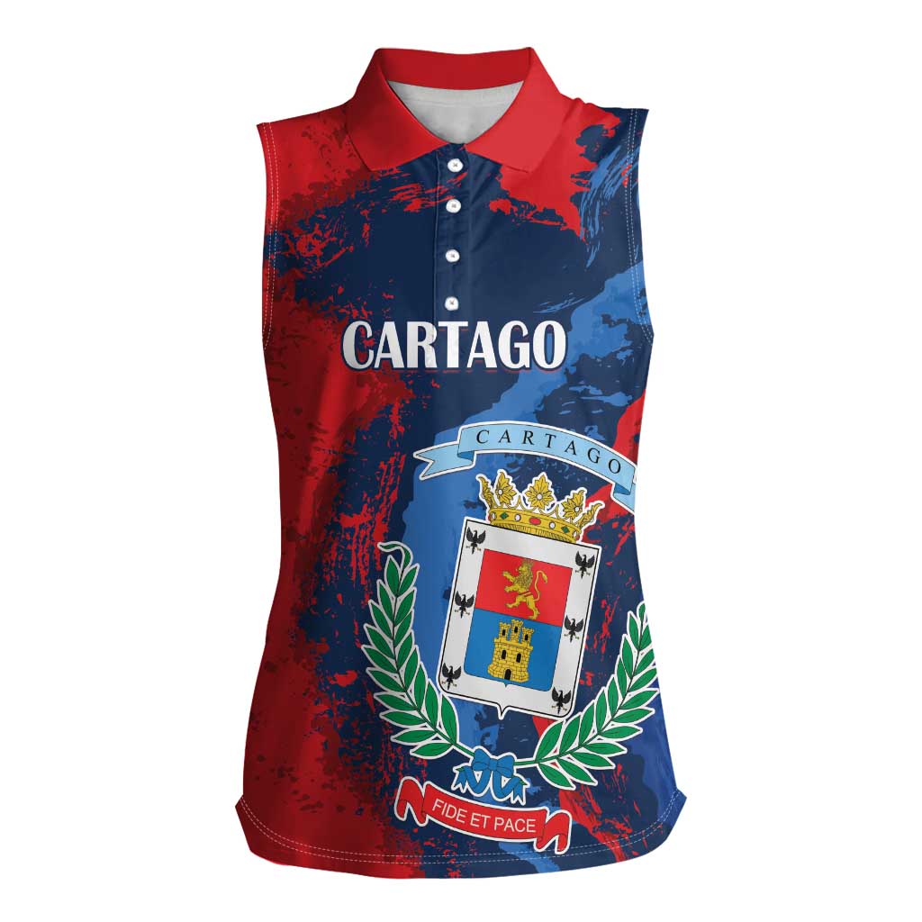 Personalized Costa Rica Cartago Province Women Sleeveless Polo Shirt Brumosos Hometown - Wonder Print Shop