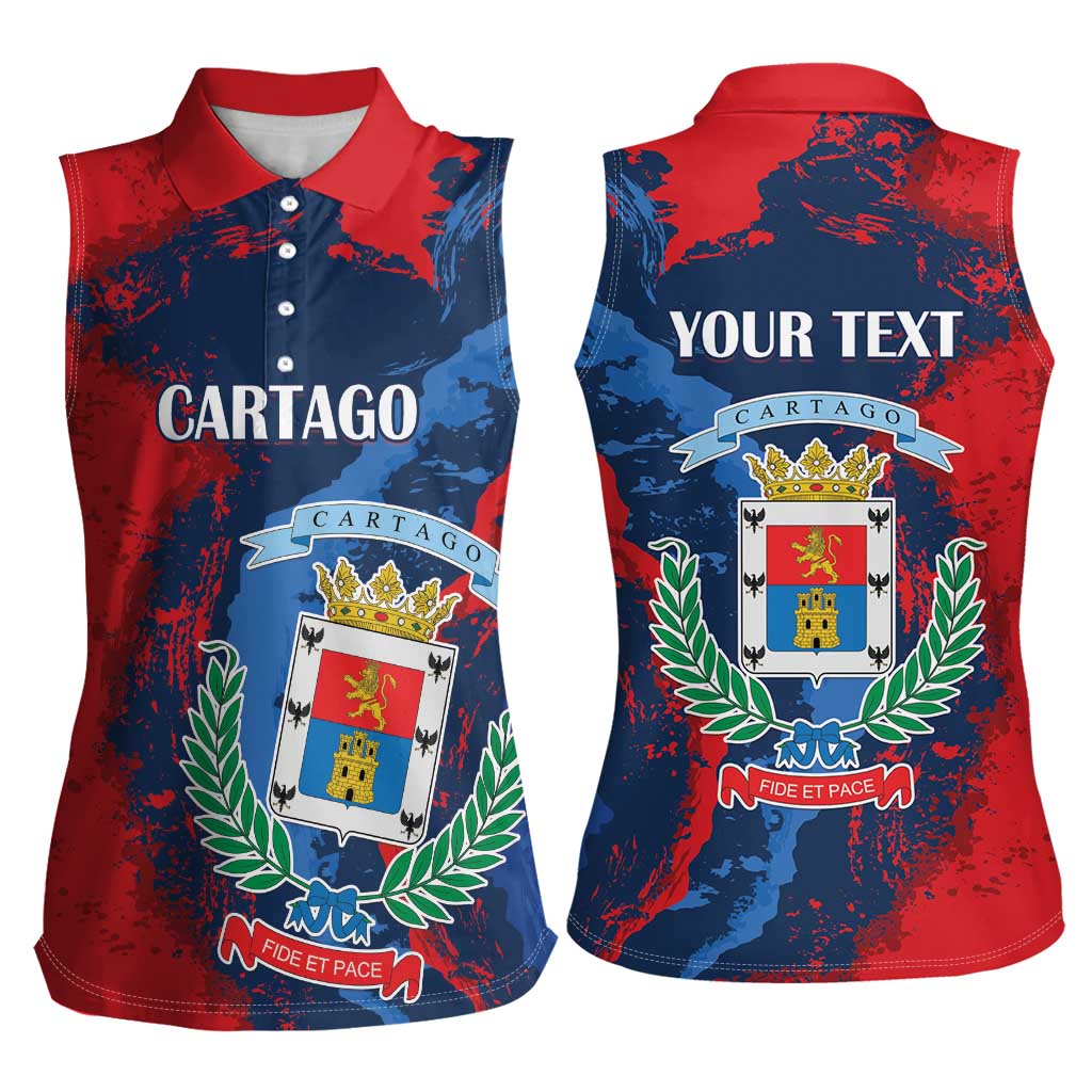 Personalized Costa Rica Cartago Province Women Sleeveless Polo Shirt Brumosos Hometown - Wonder Print Shop