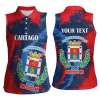 Personalized Costa Rica Cartago Province Women Sleeveless Polo Shirt Brumosos Hometown - Wonder Print Shop