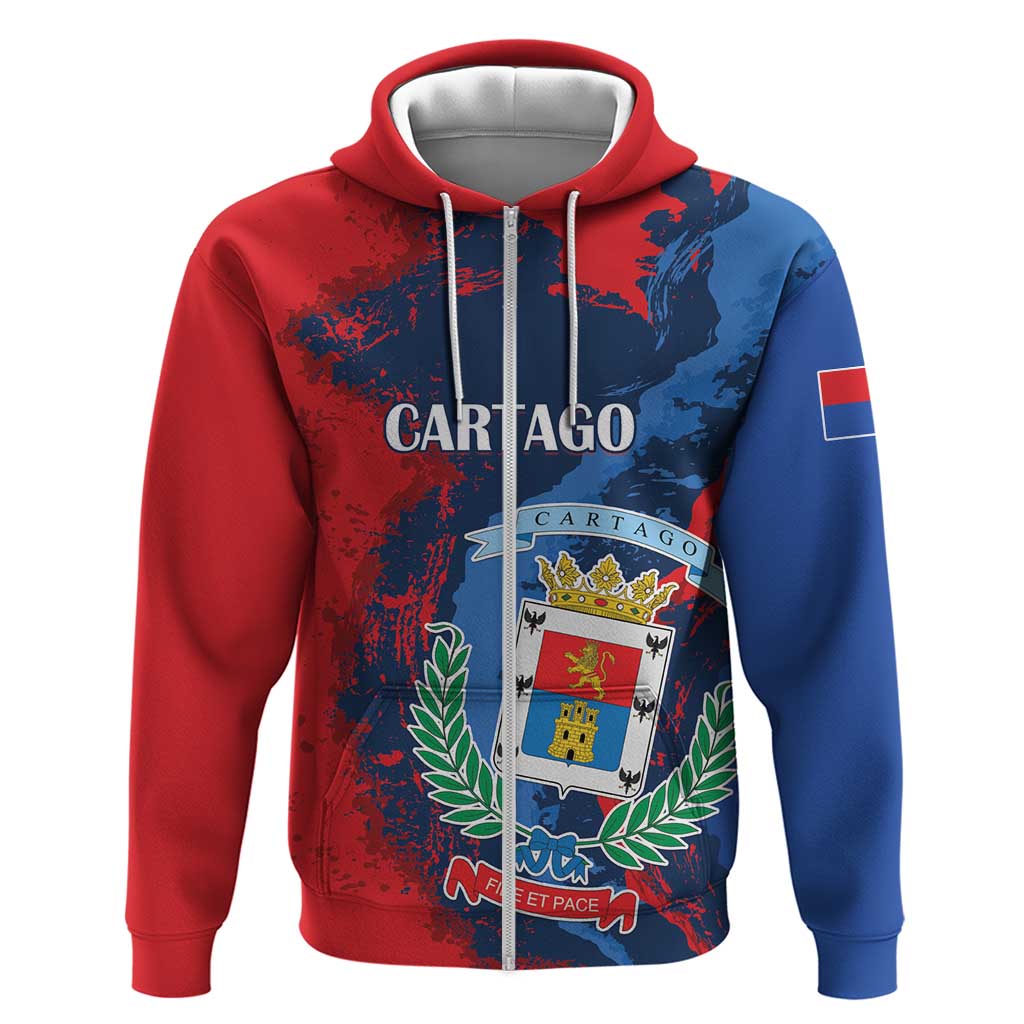 Personalized Costa Rica Cartago Province Zip Hoodie Brumosos Hometown - Wonder Print Shop