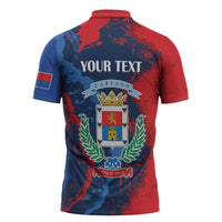 Personalized Costa Rica Cartago Province Zipper Polo Shirt Brumosos Hometown - Wonder Print Shop