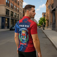 Personalized Costa Rica Cartago Province Zipper Polo Shirt Brumosos Hometown - Wonder Print Shop