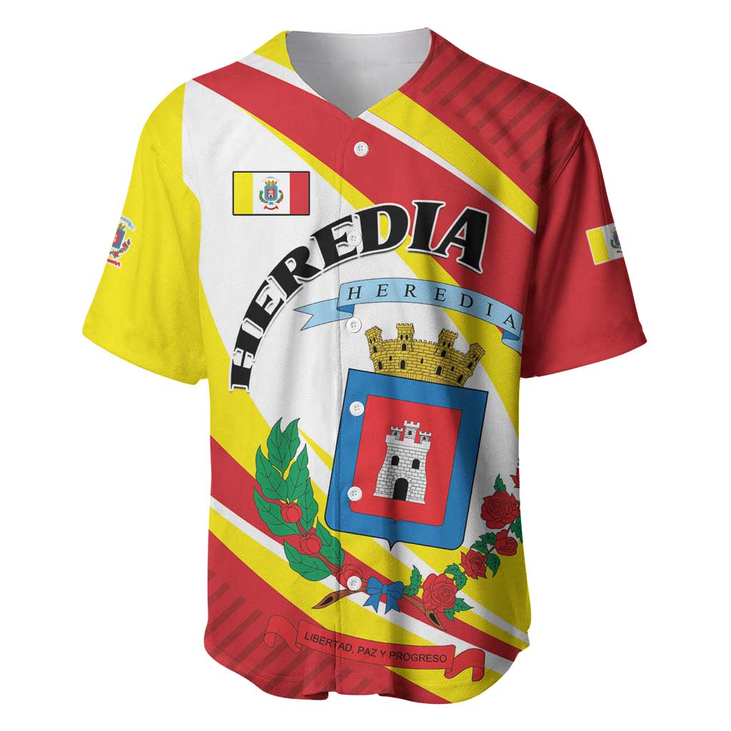 Personalized Costa Rica Heredia Province Baseball Jersey - Wonder Print Shop