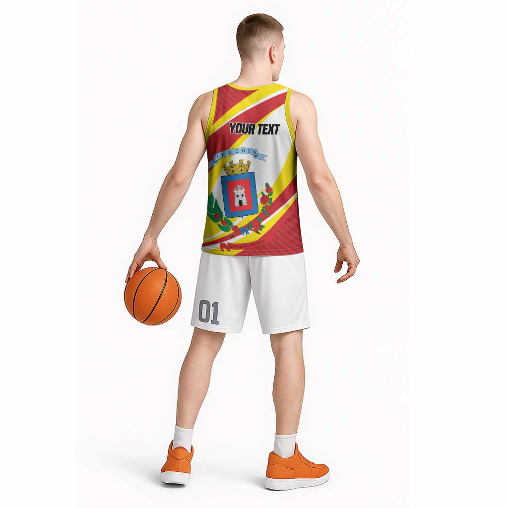 Personalized Costa Rica Heredia Province Basketball Jersey - Wonder Print Shop