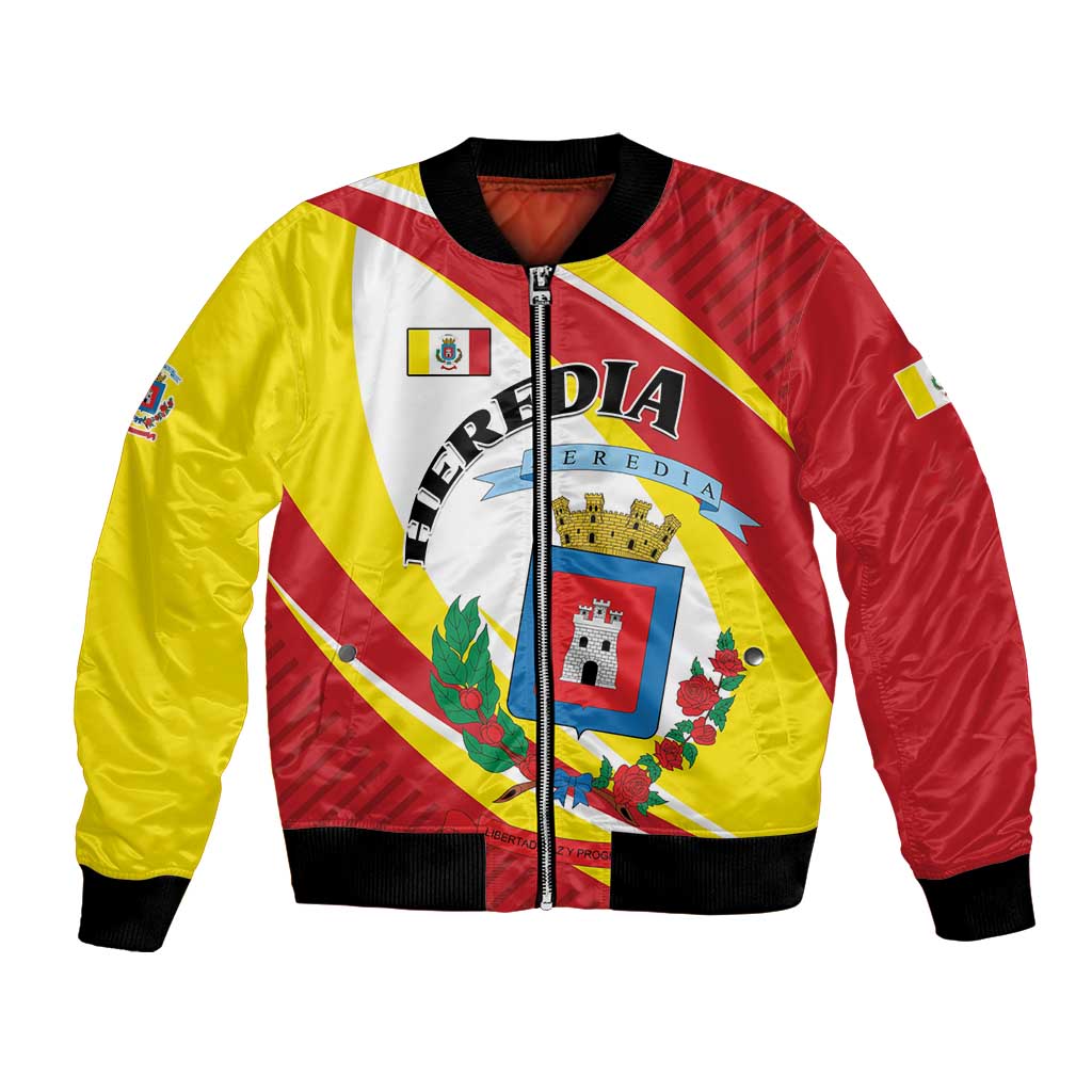 Personalized Costa Rica Heredia Province Bomber Jacket - Wonder Print Shop