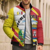 Personalized Costa Rica Heredia Province Bomber Puffer Jacket - Wonder Print Shop