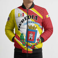 Personalized Costa Rica Heredia Province Bomber Puffer Jacket - Wonder Print Shop