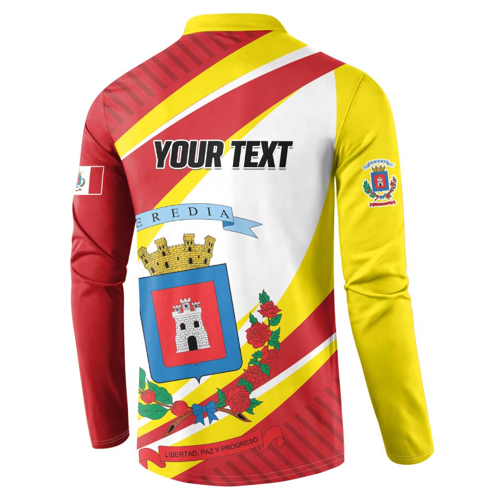 Personalized Costa Rica Heredia Province Button Sweatshirt - Wonder Print Shop