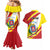 Personalized Costa Rica Heredia Province Couples Matching Mermaid Dress and Hawaiian Shirt - Wonder Print Shop