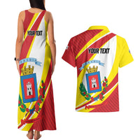 Personalized Costa Rica Heredia Province Couples Matching Tank Maxi Dress and Hawaiian Shirt - Wonder Print Shop