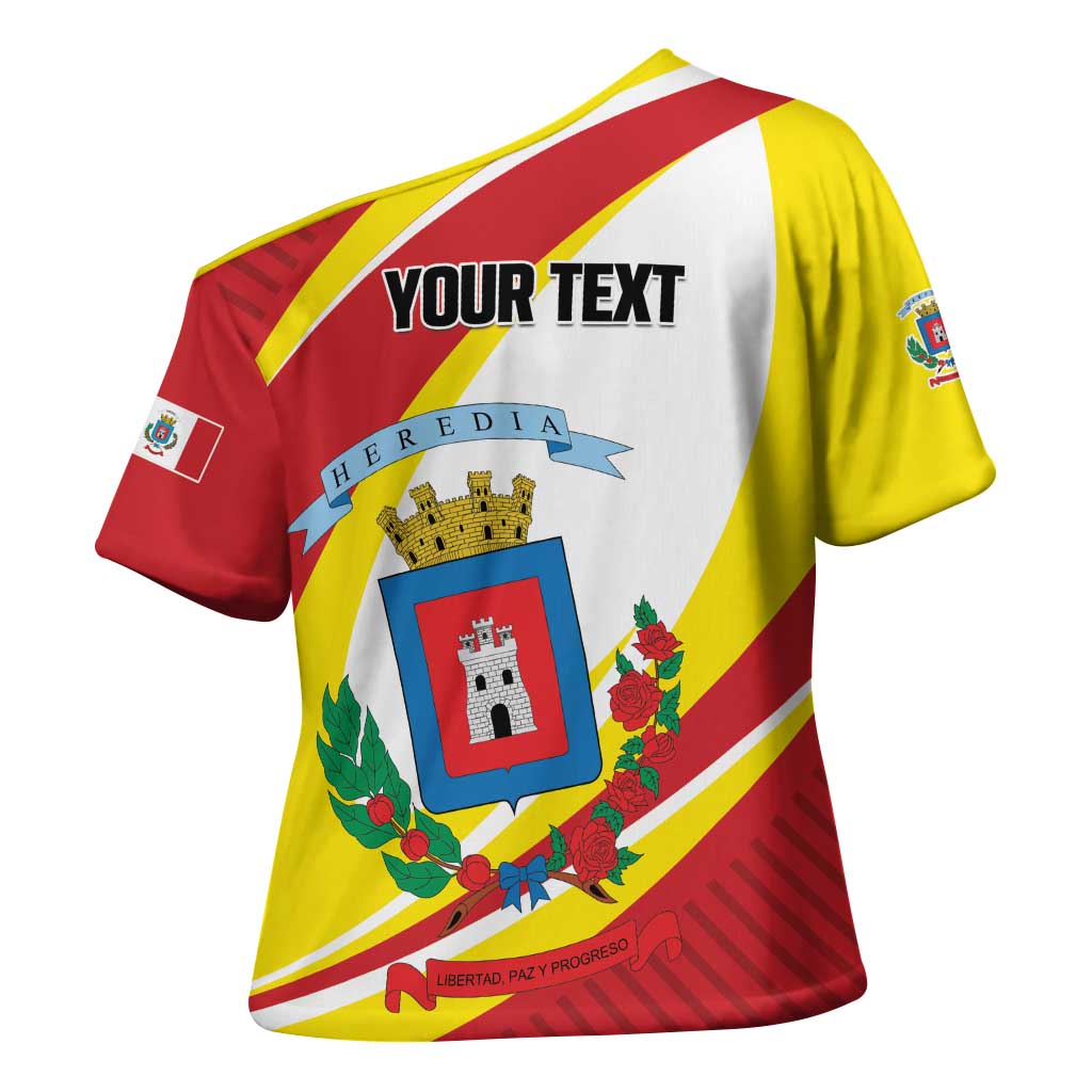 Personalized Costa Rica Heredia Province Cross Shoulder Shirt - Wonder Print Shop